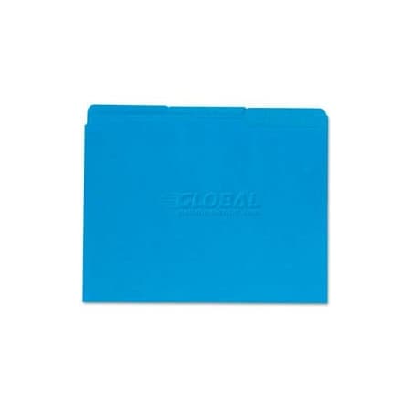 Universal Universal Recycled Interior File Folders, 1/3 Cut Top Tab, Letter, Blue, 100/Box UNV12301***